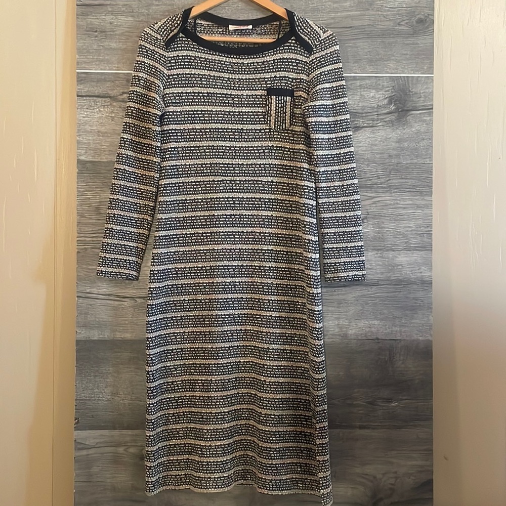 70s Vtg Jerell Of Texas Knit Mod Midi Tunic Dress… - image 1